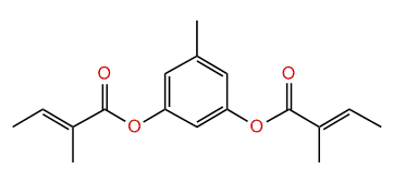 Orcinyl di-(Z)-2-methyl-2-butenoate